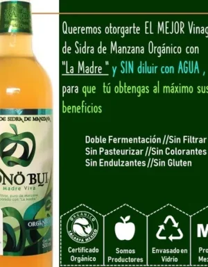 NÖNÖ BUI Vinagre de Sidra de Manzana ORGÁNICO 550ml