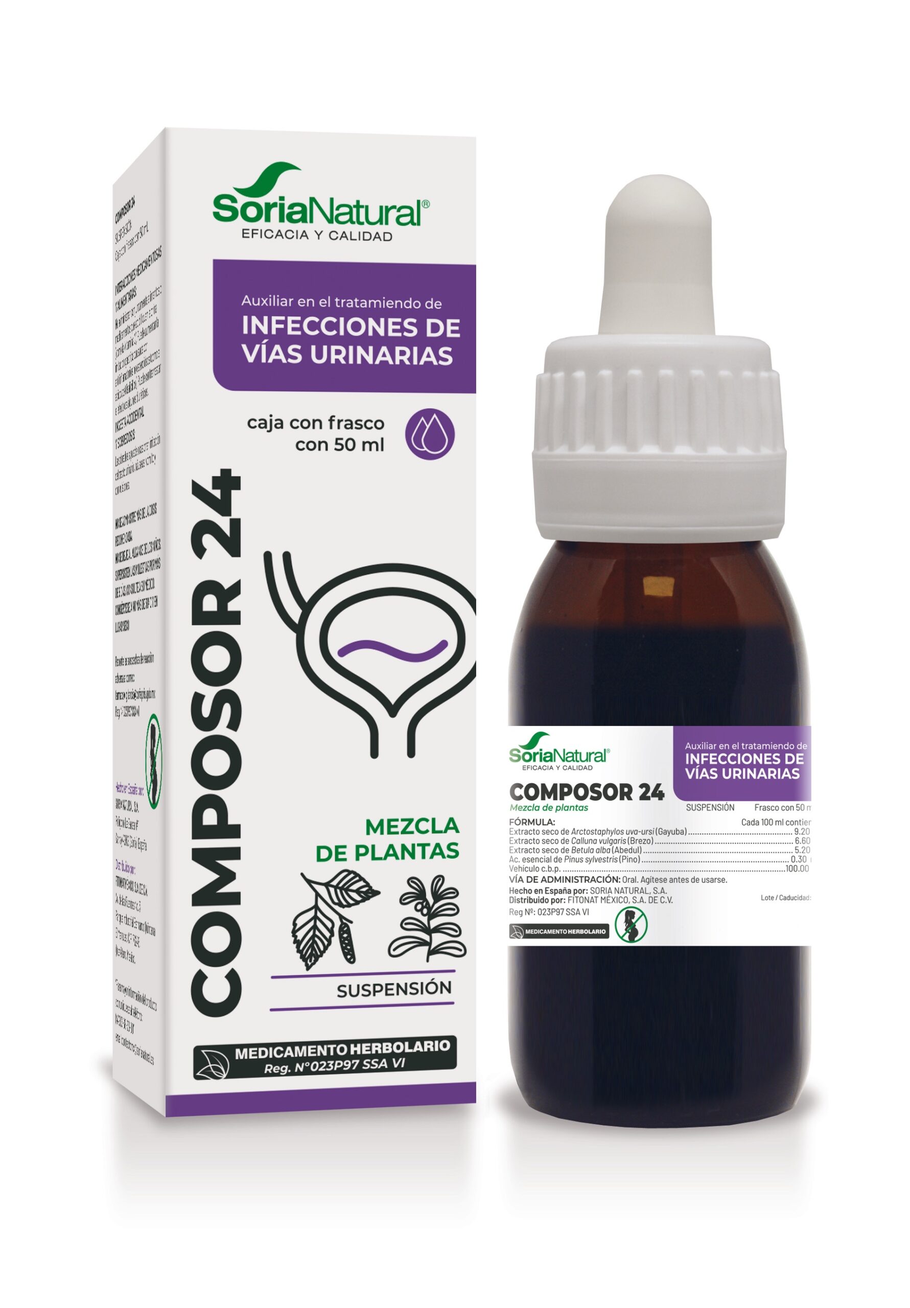 COMPOSOR 24 suspensión (infección vías urinarias) 50ml Cad 12/26