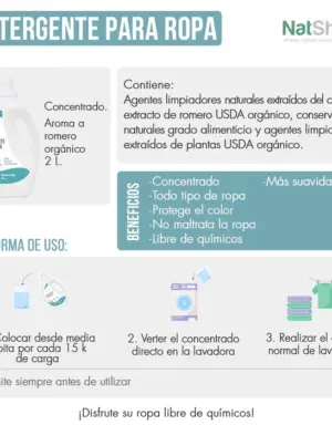 Detergente (jabón) para ropa concentrado - Romero Orgánico 1L NatShop