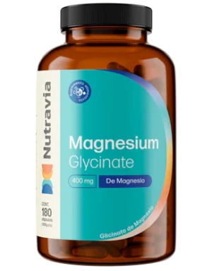 MAGNESIUM GLYCINATE 180 cápsulas NUTRAVIA (Glicinato de Magnesio 400 mg)