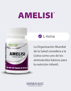 AMELISI 100 cápsulas (H-Lisina)