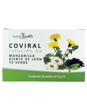COVIRAL infusión de manzanilla, diente de león y té verde 30 sobres